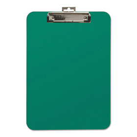 Baumgartens BAU61626 Unbreakable Recycled Clipboard, 0.25" Clip Capacity, Holds 8.5 x 11 Sheets, Green