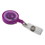 SICURIX BAU68884 ID Slide-Style Belt Clip Card Reels, 30" Extension, Translucent/Red/Blue/Purple, Price/PK