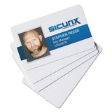 SICURIX BAU80300 SICURIX Blank ID Card, 2 1/8 x 3 3/8, White, 100/Pack