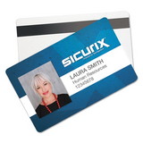 SICURIX BAU80340 Blank ID Card with Magnetic Strip, 2 1/8 x 3 3/8, White, 100/Pack