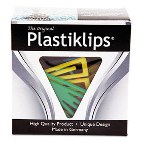 Baumgartens BAULP0300 Plastiklips Paper Clips, Medium, Assorted Colors, 500/box