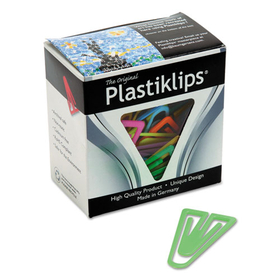 Baumgartens BAULP1700 Plastiklips Paper Clips, Extra Large, Smooth, Assorted Colors, 50/Box