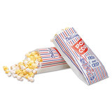 Bagcraft Papercon BGC300471 Pinch-Bottom Paper Popcorn Bag, 4w X 1-1/2d X 8h, Blue/red/white, 1000/carton