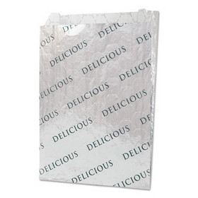Bagcraft 300519 Foil/Paper/Honeycomb Insulated Bag, 2", 8" x 6", White, 1,000/Carton