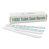 Bagcraft Papercon BGC300591 Sani/shield Printed Toilet Seat Band, Paper, Blue/white, 16