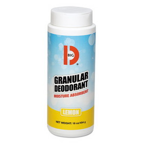 Big D Industries BGD150 Granular Deodorant, Lemon, 16 oz, Shaker Can, 12/Carton