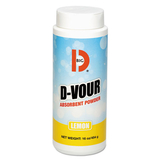 Big D Industries BGD166 D-Vour Absorbent Powder, Canister, Lemon, 16oz, 6/carton