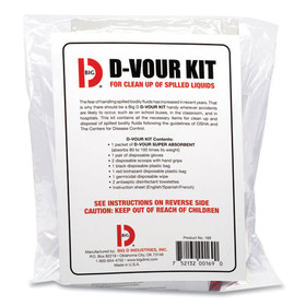 Big D Industries BGD169 D'vour Clean-up Kit, Powder, All Inclusive Kit, 6/Carton