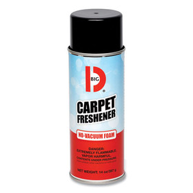Big D Industries BGD241 No-Vacuum Carpet Freshener, Fresh Scent, 14 oz Aerosol Spray, 12/Carton