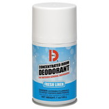 Big D Industries 047200 Metered Concentrated Room Deodorant, Fresh Linen Scent, 7 oz Aerosol, 12/Box