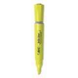 BIC BLMG36YEL Brite Liner Tank-Style Highlighter, Chisel Tip, Fluorescent Yellow, 36/Pack