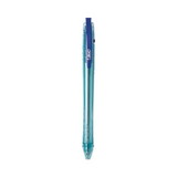 BIC BICBPRR11BE ReVolution Ocean Bound Ballpoint Pen, Retractable, Medium 1 mm, Blue Ink/Translucent Blue Barrel, Dozen
