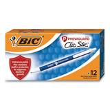 BIC BICCSA11BE PrevaGuard Ballpoint Pen, Retractable, Medium 1 mm, Blue Ink, Blue Barrel