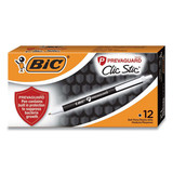 BIC BICCSA11BK PrevaGuard Ballpoint Pen, Retractable, Medium 1 mm, Black Ink, Black Barrel