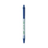 BIC BICCSEM48BE ReVolution Ballpoint Pen, Retractable, Medium 1 mm, Blue Ink/Semi-Clear Barrel, 48/Pack