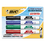 BIC CORPORATION BICGDEMP41ASST Great Erase Grip Chisel Tip Dry Erase Marker, Assorted, 4/set, Price/ST