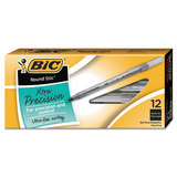 Bic BICGSF11BK Round Stic Xtra Precision & Xtra Life Ballpoint Pen, Black Ink, .8mm, Fine, Dz