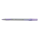 Bic BICGSMG11PE Round Stic Grip Xtra Comfort Ballpoint Pen, Purple Ink, 1.2mm, Medium, Dozen