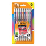 Bic BICMPLP241 Xtra-Sparkle Mechanical Pencil, 0.7mm, Assorted, 24/pack