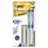 Bic BICMPMX7P21BK Velocity Max Pencil, 0.7 mm, HB (#2), Black Lead, Assorted Barrel Colors, 2/Pack