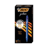 Bic RGLCG11-BE Gel-ocity Quick Dry Retractable Gel, Blue Ink, Medium, 1 Dozen