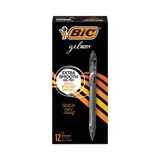 Bic RGLCG11-BK Gel-ocity Quick Dry Retractable Gel, Black Ink, Medium, 1 Dozen