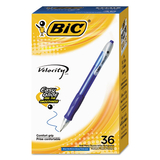 Bic VLG361-BLU Velocity Retractable Ballpoint, Blue Ink, 1 mm, 36/Pack