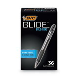 Bic VLGB361-BLK Velocity Retractable Ballpoint, Black Ink, 1.6 mm, 36/Pack