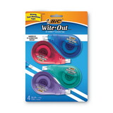Bic BICWOTAPP418 Wite-Out Ez Correct Correction Tape, Non-Refillable, 1/6