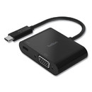 Belkin BLKAVC001BKBL USB-C to VGA + Charge Adapter, USB-C(F); USB-C(M); VGA, 2.36
