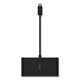 Belkin BLKAVC004BKBL USB-C Multimedia + Charge Adapter, 4K HDMI; USB-A; USB-C; VGA, 4.9 ft, Black
