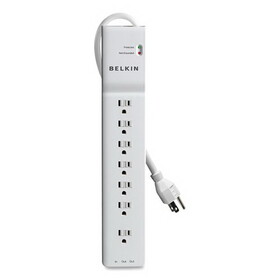 Belkin BLKBE10720006 Home Series Surgemaster Surge Protector, 7 Outlets, 6 Ft Cord, 2320 Joules