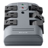 Belkin BLKBP106000 Pivot Plug Surge Protector, 6 AC Outlets, 1,080 J, Gray