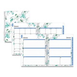 Blue Sky BLS100654 Lindley Weekly/Monthly Planner, Floral Artwork, 11 x 8.5, White/Blue/Green Cover, 12-Month (Jan to Dec): 2025