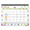 Blue Sky BLS105496 Teacher Dots Academic Desk Pad, 22 x 17, Black Binding, Clear Corners, 12-Month (July to June): 2024 to 2025, Price/EA