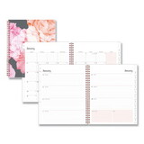 Blue Sky BLS110394 Joselyn Weekly/Monthly Planner, Floral Artwork, 11 x 8.5, Pink/Peach/Black Cover, 12-Month (Jan to Dec): 2025