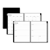 Blue Sky BLS111288 Enterprise Weekly/Monthly Planner, Open Scheduling, 11 x 8.5, Black Cover, 2022