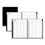 Blue Sky BLS111289 Enterprise Weekly Appointment Planner, 11 x 8.5, Black Cover, 12-Month (Jan to Dec): 2025