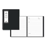 Blue Sky 121454 Aligned Business Notebook, Narrow Rule, Black Cover, 11 x 8.5, 156 Sheets