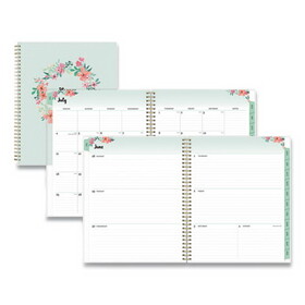 Blue Sky BLS131947 Academic Year Frosted Weekly/Monthly Planner, 11 x 8.5, Laurel, 2022-2023