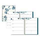 Blue Sky BLS131951 Bakah Blue Academic Year Weekly/Monthly Planner, Floral Artwork, 11 x 8.5, Blue/White Cover, 12-Month (July-June): 2024-2025