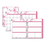 Blue Sky BLS137268 Breast Cancer Awareness Create-Your-Own Cover Weekly/Monthly Planner, Orchids Artwork, 11 x 8.5, 12-Month (Jan to Dec): 2025