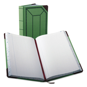 Boorum & Pease BOR6718500R Record/account Book, Record Rule, Green/red, 500 Pages, 12 1/2 X 7 5/8