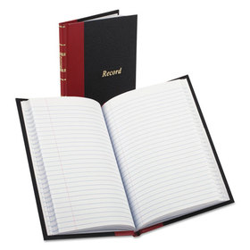 Boorum & Pease BOR96304 Record and Account Book with Red Spine, Custom Rule, Black/Red/Gold Cover, 7.5 x 5 Sheets, 144 Sheets/Book