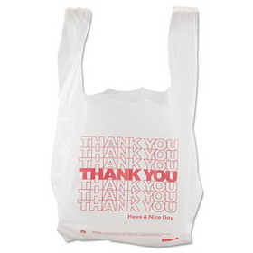 Barnes Paper BPC8416THYOU Thank You High-Density Shopping Bags, 8" x 16", White, 2,000/Carton