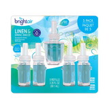 BRIGHT Air BRI900669CT Electric Scented Oil Air Freshener Refill, Linen and Spring Breeze, 0.67 oz Bottle, 5/Pack, 6 Pack/Carton