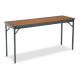 BARRICKS MANUFACTURING CO BRKCL1860WA Special Size Folding Table, Rectangular, 60w X 18d X 30h, Walnut/black