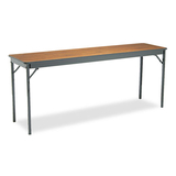 BARRICKS MANUFACTURING CO BRKCL1872WA Special Size Folding Table, Rectangular, 72w X 18d X 30h, Walnut/black