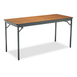 BARRICKS MANUFACTURING CO BRKCL2460WA Special Size Folding Table, Rectangular, 60w X 24d X 30h, Walnut/black