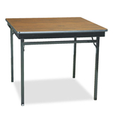 BARRICKS MANUFACTURING CO BRKCL36WA Special Size Folding Table, Square, 36w X 36d X 30h, Walnut/black